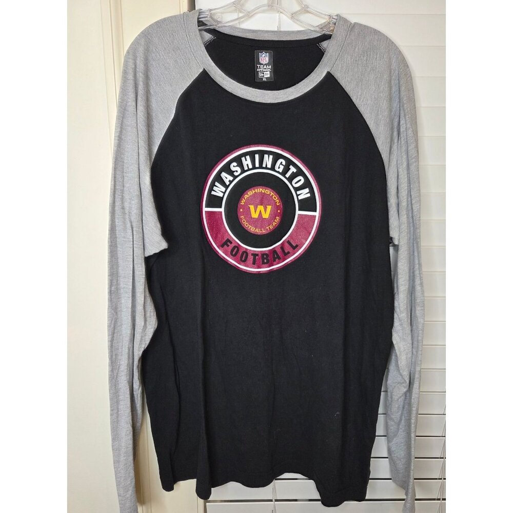 Washington Commanders Football Team New Era NFL LS Shirt XL Black Gray Graphic